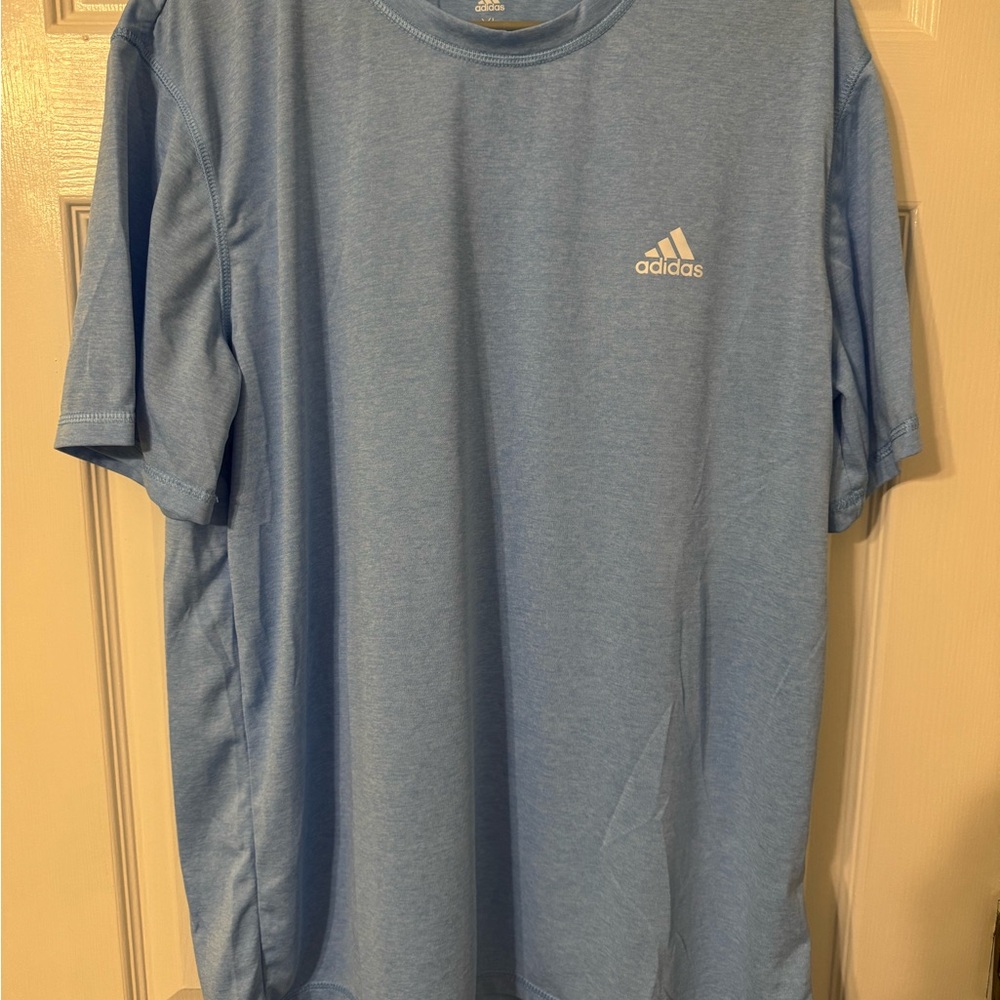 Adidas Blue Short Sleeve Tee for Athletic Wear